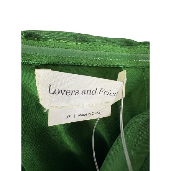 Lovers and Friends Michie Strapless Maxi Dress Tiered Ruffle Party Green Size XS - Picture 8 of 11